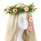 Hawaiian Flower Crown Headband - 3 Pcs Hawaiian Plumeria Flower Hair Clips Pink